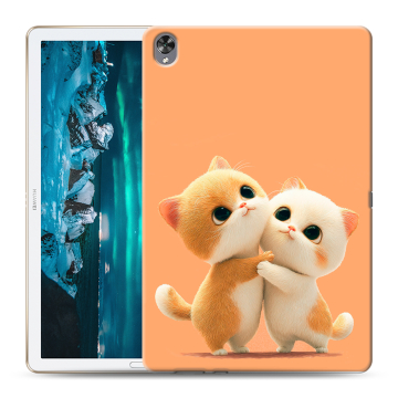 Силиконовый чехол на планшета Huawei MediaPad M6 10.8 с принтом Милые котики Силиконовый чехол на планшета Huawei MediaPad M6 10.8 с принтом Милые котики