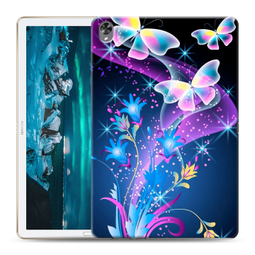 Силиконовый чехол на Huawei MediaPad M6 10.8 с принтом Бабочки Силиконовый чехол на Huawei MediaPad M6 10.8 с принтом Бабочки