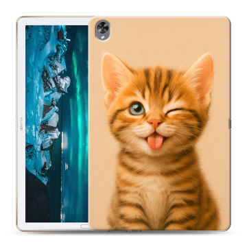 Силиконовый чехол на Huawei MediaPad M6 10.8 с принтом котенок Силиконовый чехол на Huawei MediaPad M6 10.8 с принтом котенок