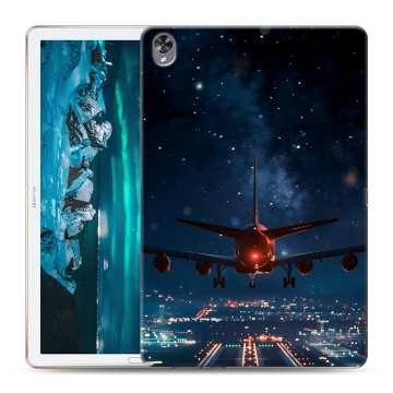 Силиконовый чехол на Huawei MediaPad M6 10.8 с принтом самолет Силиконовый чехол на Huawei MediaPad M6 10.8 с принтом самолет