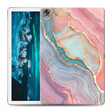 Силиконовый чехол на Huawei MediaPad M6 10.8 с принтом розовый мрамор Силиконовый чехол на Huawei MediaPad M6 10.8 с принтом розовый мрамор