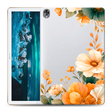 Силиконовый чехол на Huawei MediaPad M6 10.8 с принтом Цветы принт