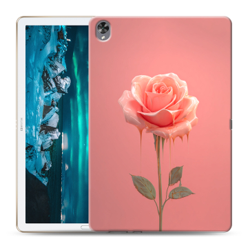 Силиконовый чехол на Huawei MediaPad M6 10.8 с принтом Розовая роза