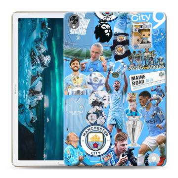 Силиконовый чехол на Huawei MediaPad M6 10.8 с принтом Man City Манчестер Сити