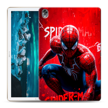 Силиконовый чехол на Huawei MediaPad M6 10.8 с принтом Spiderman Человек паук