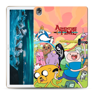 Силиконовый чехол на Huawei MediaPad M6 10.8 с принтом Adventure time Время приключений
