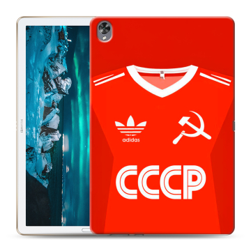 Силиконовый чехол на Huawei MediaPad M6 10.8 с принтом Флаг Герб СССР