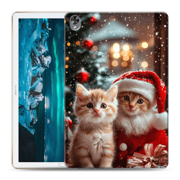 Силиконовый чехол на Huawei MediaPad M6 10.8 с принтом Новый год