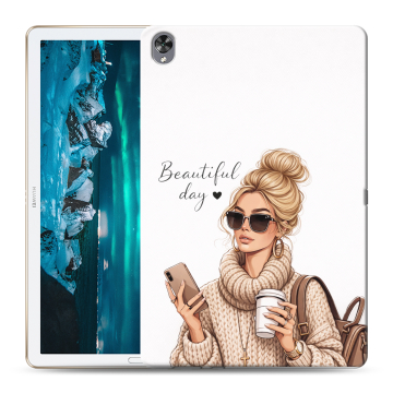 Силиконовый чехол на Huawei MediaPad M6 10.8 с принтом женский Силиконовый чехол на Huawei MediaPad M6 10.8 с принтом женский