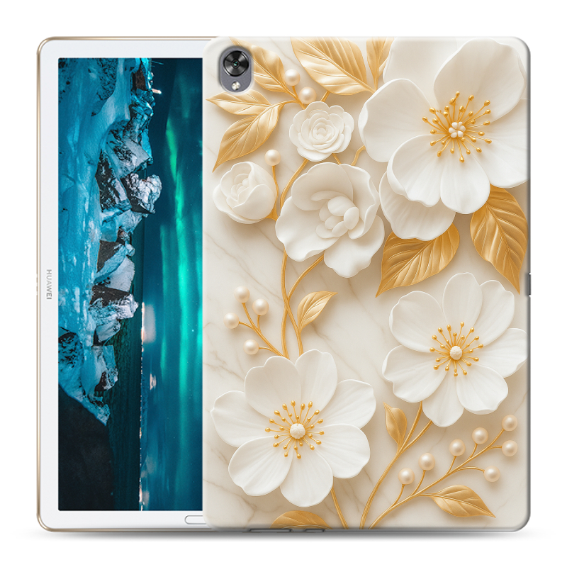 Силиконовый чехол на Huawei MediaPad M6 10.8 с принтом Цветы Силиконовый чехол на Huawei MediaPad M6 10.8 с принтом Цветы