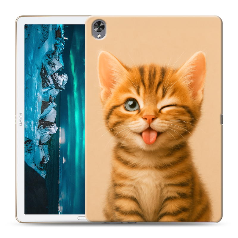 Силиконовый чехол на Huawei MediaPad M6 10.8 с принтом котенок Силиконовый чехол на Huawei MediaPad M6 10.8 с принтом котенок