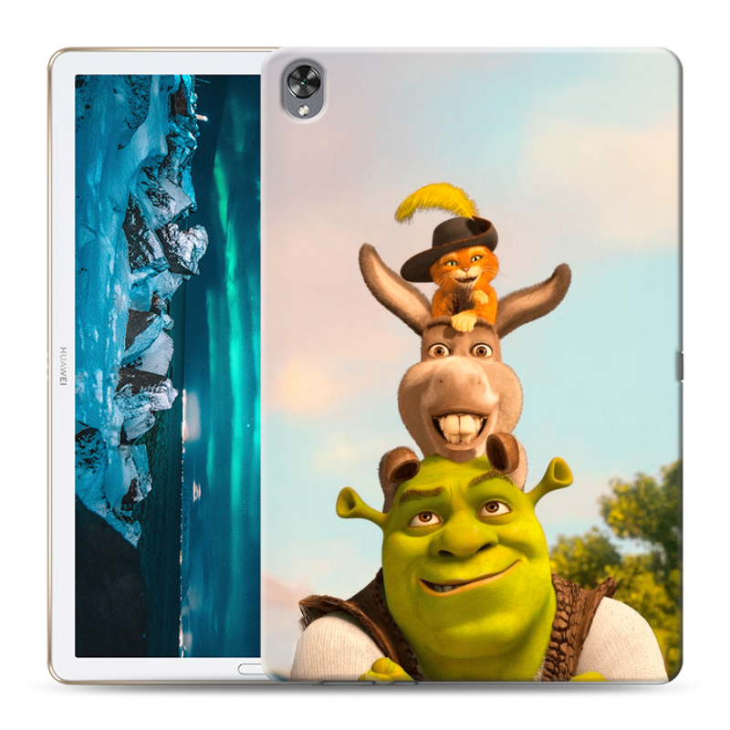 Силиконовый чехол на Huawei MediaPad M6 10.8 с принтом Шрек Shrek Силиконовый чехол на Huawei MediaPad M6 10.8 с принтом Шрек Shrek