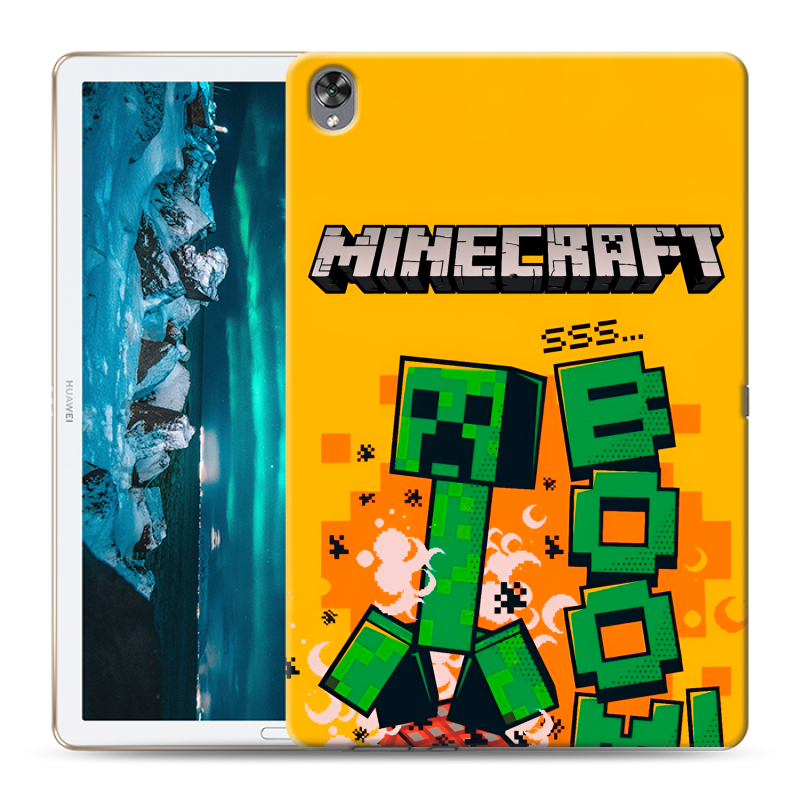 Силиконовый противоударный чехол на Huawei MediaPad M6 10.8 с принтом Майнкрафт Minecraft Силиконовый противоударный чехол на Huawei MediaPad M6 10.8 с принтом Майнкрафт Minecraft