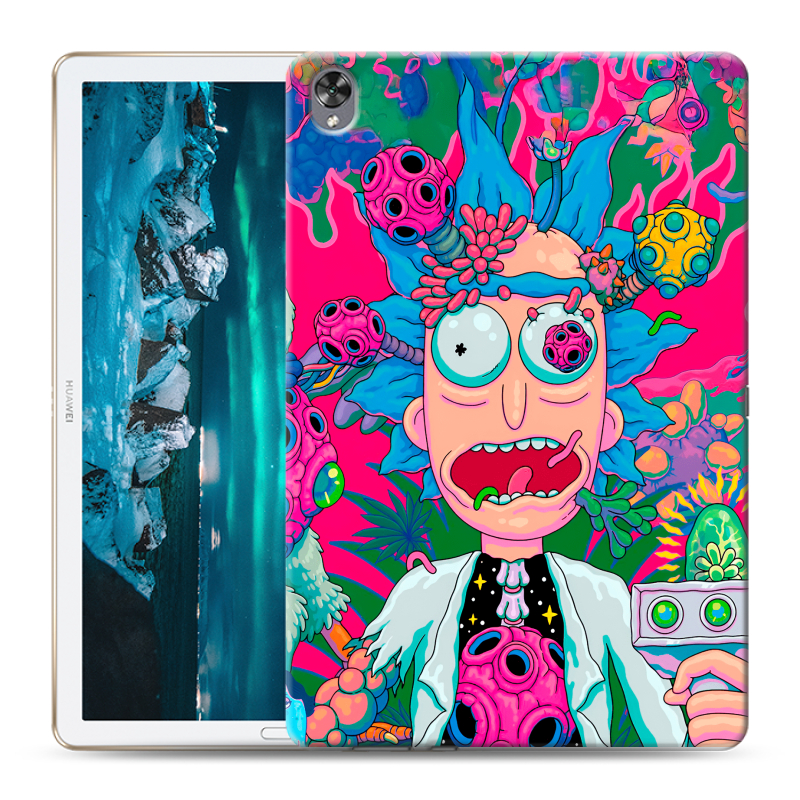 Силиконовый противоударный чехол на Huawei MediaPad M6 10.8 с принтом Рик и Морти Rick Morty Силиконовый противоударный чехол на Huawei MediaPad M6 10.8 с принтом Рик и Морти Rick Morty