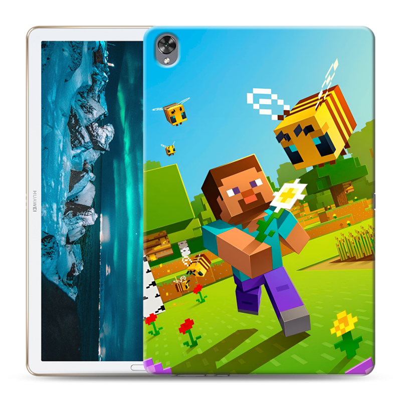 Силиконовый чехол на Huawei MediaPad M6 10.8 с принтом Майнкрафт Minecraft Силиконовый чехол на Huawei MediaPad M6 10.8 с принтом Майнкрафт Minecraft