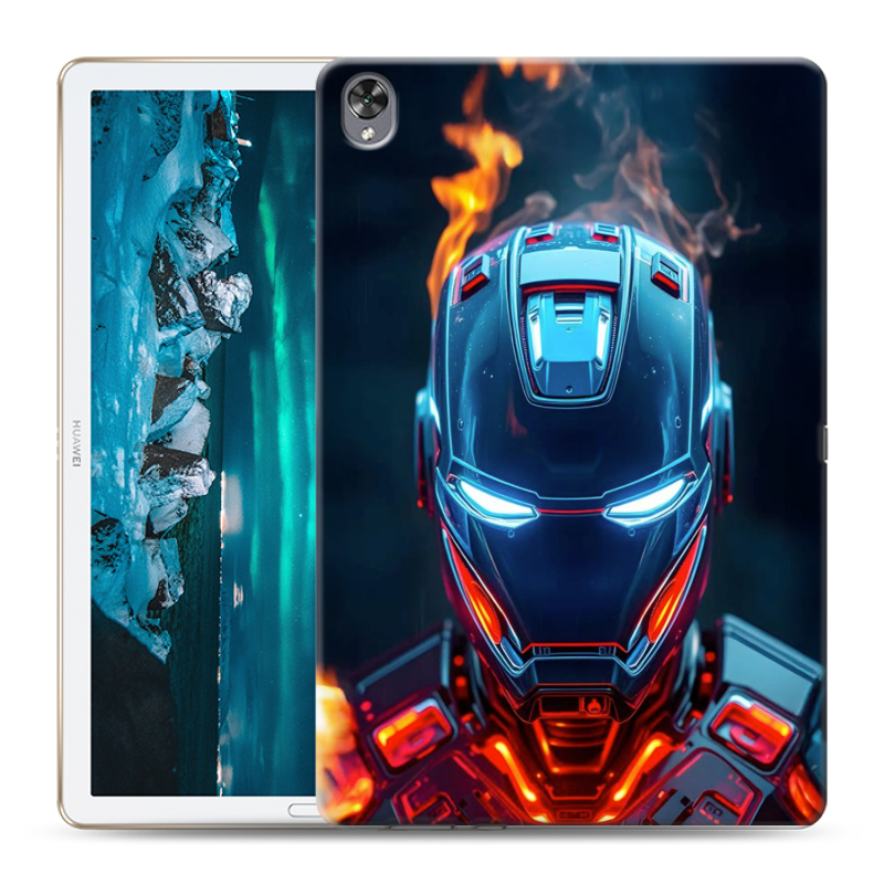 Силиконовый чехол на Huawei MediaPad M6 10.8 с принтом IronMan Железный человек Силиконовый чехол на Huawei MediaPad M6 10.8 с принтом IronMan Железный человек
