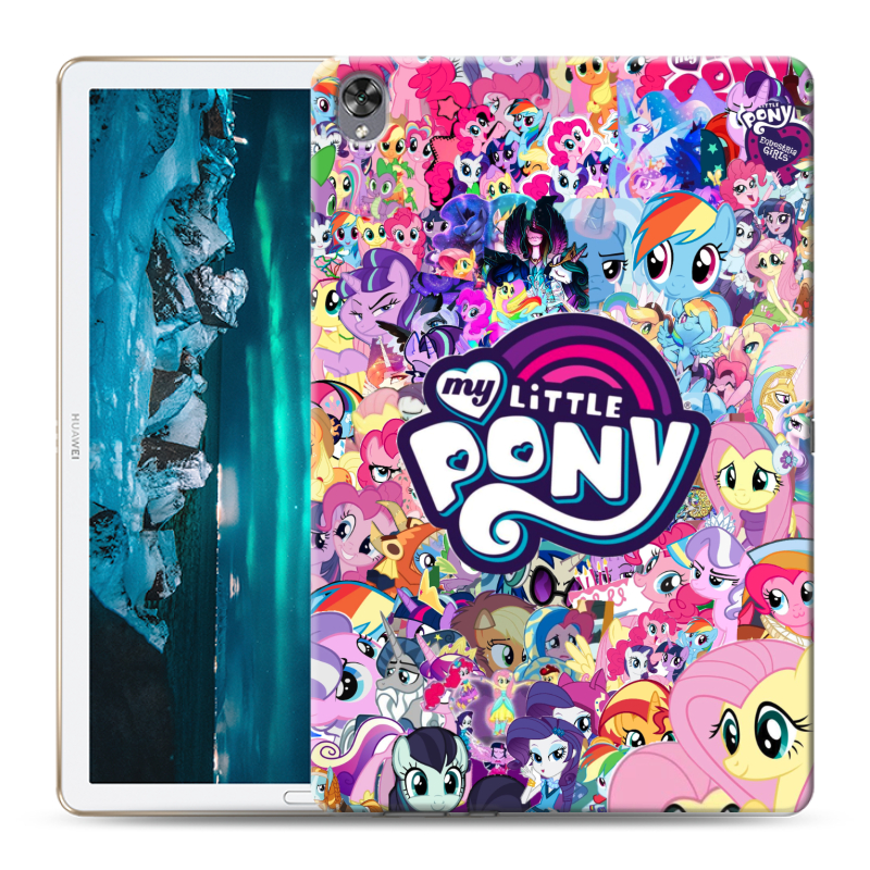 Силиконовый противоударный чехол на Huawei MediaPad M6 10.8 с принтом My little pony Дружба чудо Силиконовый противоударный чехол на Huawei MediaPad M6 10.8 с принтом My little pony Дружба чудо