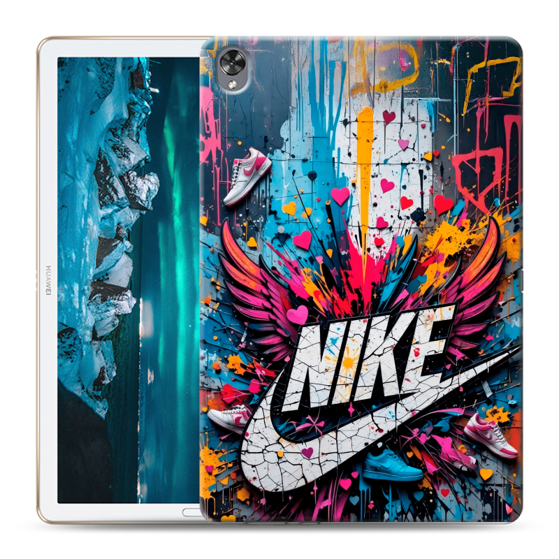 Силиконовый чехол на Huawei MediaPad M6 10.8 с принтом Nike Найк Силиконовый чехол на Huawei MediaPad M6 10.8 с принтом Nike Найк