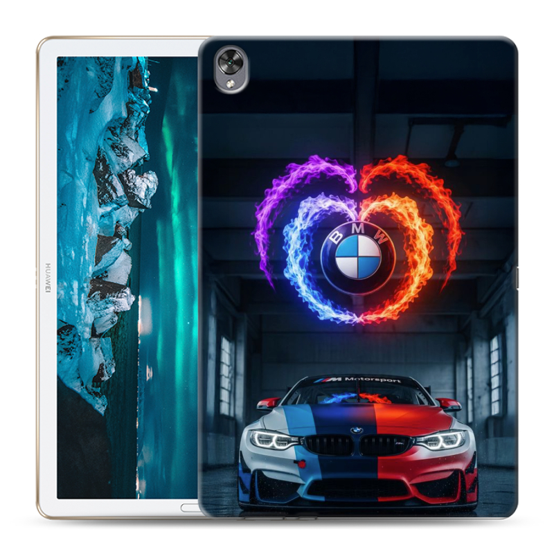 Силиконовый чехол на Huawei MediaPad M6 10.8 с принтом BMW БМВ Силиконовый чехол на Huawei MediaPad M6 10.8 с принтом BMW БМВ