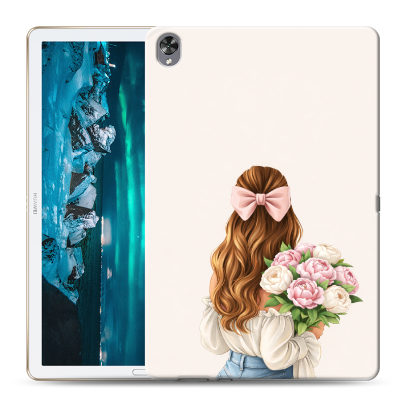 Силиконовый чехол на Huawei MediaPad M6 10.8 с принтом женский Силиконовый чехол на Huawei MediaPad M6 10.8 с принтом женский