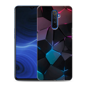 Силиконовый противоударный чехол на Realme X2 Pro с принтом Геометрия неона Силиконовый противоударный чехол на Realme X2 Pro с принтом Геометрия неона