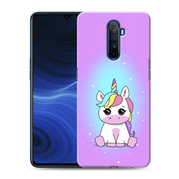 Силиконовый противоударный чехол на Realme X2 Pro с принтом Единорог Силиконовый противоударный чехол на Realme X2 Pro с принтом Единорог