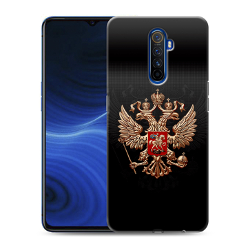 Силиконовый противоударный чехол на Realme X2 Pro с принтом Герб России Силиконовый противоударный чехол на Realme X2 Pro с принтом Герб России