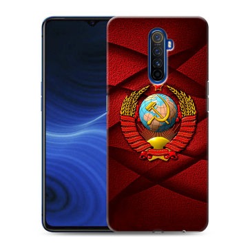 Силиконовый противоударный чехол на Realme X2 Pro с принтом Герб СССР Силиконовый противоударный чехол на Realme X2 Pro с принтом Герб СССР