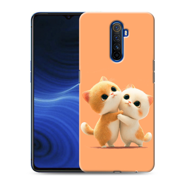 Силиконовый противоударный чехол на Realme X2 Pro с принтом Милые котики Силиконовый противоударный чехол на Realme X2 Pro с принтом Милые котики