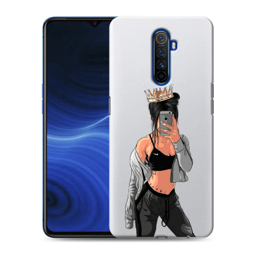 Силиконовый противоударный чехол на Realme X2 Pro с принтом Женские принты Силиконовый противоударный чехол на Realme X2 Pro с принтом Женские принты