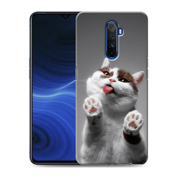 Силиконовый противоударный чехол на Realme X2 Pro с принтом Коты Силиконовый противоударный чехол на Realme X2 Pro с принтом Коты