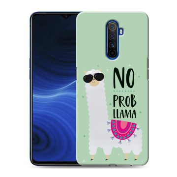 Силиконовый противоударный чехол на Realme X2 Pro с принтом Лама Силиконовый противоударный чехол на Realme X2 Pro с принтом Лама
