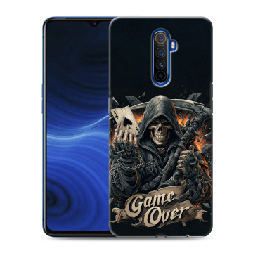 Силиконовый противоударный чехол на Realme X2 Pro с принтом Скелет карты Силиконовый противоударный чехол на Realme X2 Pro с принтом Скелет карты