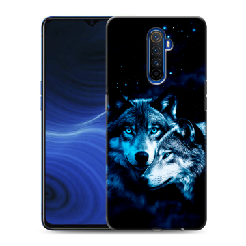 Силиконовый противоударный чехол на Realme X2 Pro с принтом Волки Силиконовый противоударный чехол на Realme X2 Pro с принтом Волки