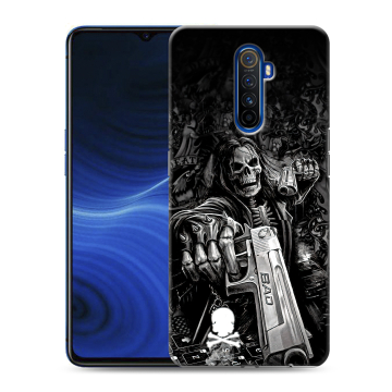 Силиконовый противоударный чехол на Realme X2 Pro с принтом Скелет Силиконовый противоударный чехол на Realme X2 Pro с принтом Скелет