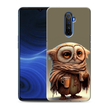 Силиконовый противоударный чехол на Realme X2 Pro с принтом Сова Силиконовый противоударный чехол на Realme X2 Pro с принтом Сова