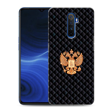Силиконовый противоударный чехол на Realme X2 Pro с принтом Герб России принт