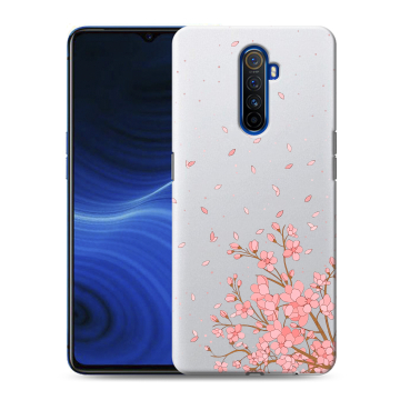 Силиконовый противоударный чехол на Realme X2 Pro с принтом Ветка сакуры