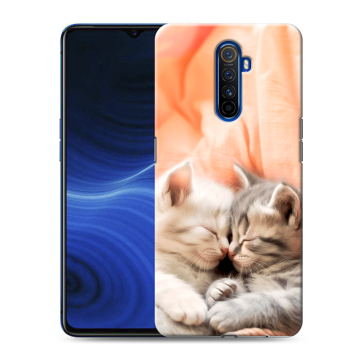 Силиконовый противоударный чехол на Realme X2 Pro с принтом Котята