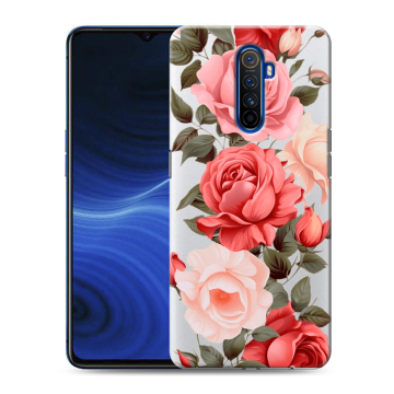 Силиконовый противоударный чехол на Realme X2 Pro с принтом Розы