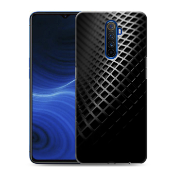 Силиконовый противоударный чехол на Realme X2 Pro с принтом Текстура металла
