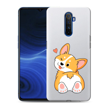 Силиконовый противоударный чехол на Realme X2 Pro с принтом Корги