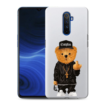 Силиконовый противоударный чехол на Realme X2 Pro с принтом Плюшевый медведь