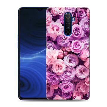 Силиконовый противоударный чехол на Realme X2 Pro с принтом лавандовые розы Силиконовый противоударный чехол на Realme X2 Pro с принтом лавандовые розы