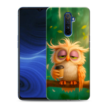 Силиконовый противоударный чехол на Realme X2 Pro с принтом сова