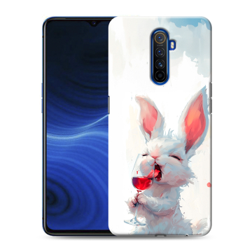 Силиконовый противоударный чехол на Realme X2 Pro с принтом кролик зайчик