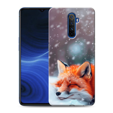 Силиконовый противоударный чехол на Realme X2 Pro с принтом лиса