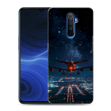 Силиконовый противоударный чехол на Realme X2 Pro с принтом самолет