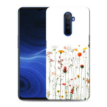 Силиконовый противоударный чехол на Realme X2 Pro с принтом цветы