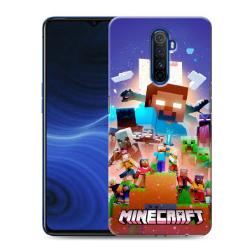 Силиконовый противоударный чехол на Realme X2 Pro с принтом Майнкрафт Minecraft Силиконовый противоударный чехол на Realme X2 Pro с принтом Майнкрафт Minecraft